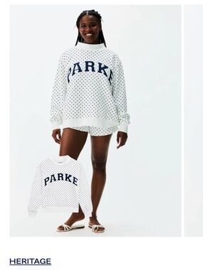 Heritage PARKER White Polka Dot Mockneck Sweater